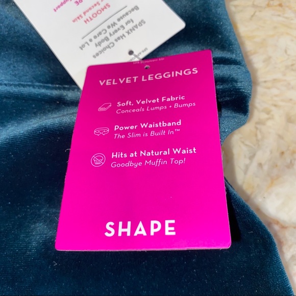 NWT Size XL Spanx Green Malachite Velvet Leggings - Picture 8 of 8